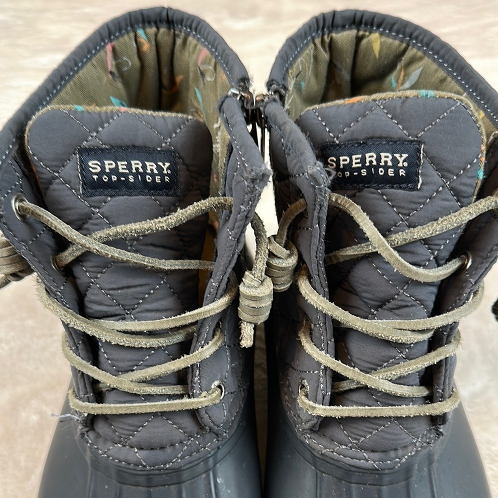 Sperry Top-Sider Blue Winter & Rain Boots With Quilted Interior Lining Women 7.5 - Picture 8 of 11